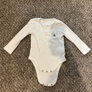 GAP White Long Sleeve Bodysuit Classic Design